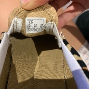 Vans Girls Slip-On Shoes Sneakers Size 1 Brown Animal Leopard Cheetah Print